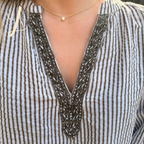Blouse courte brodée Alma bohème