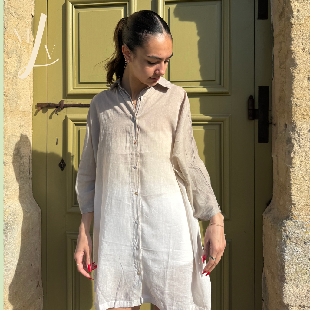 Chemise mi-longue dégradée Sicilia Esprit plage