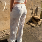 Pantalon large dos ajouré Ornella dentelle