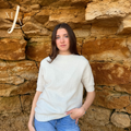 Pull Elia beige manches courtes