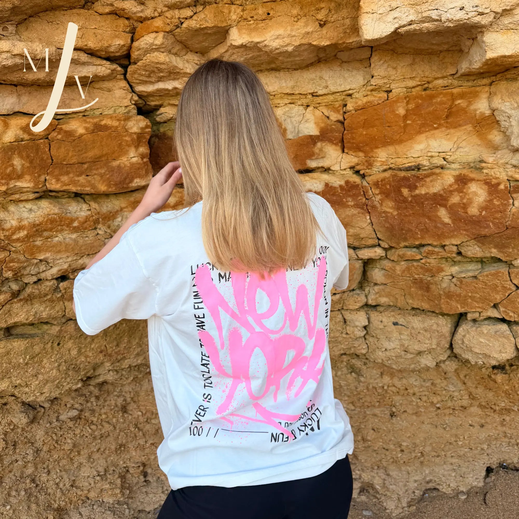 Tee-shirt New-York blanc coton